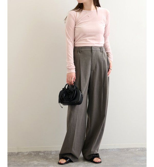 U by SPICK&SPAN「《追加》2WAYトロタックイージーワイド」|スラックス|