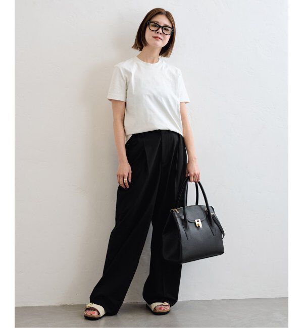 U by SPICK&SPAN「《追加》2WAYトロタックイージーワイド」|スラックス|