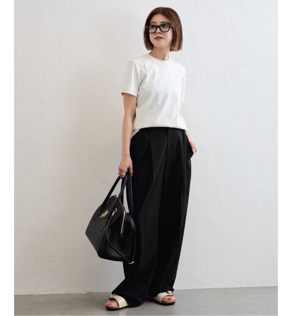 U by SPICK&SPAN「《追加》2WAYトロタックイージーワイド」|スラックス|