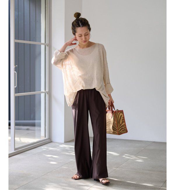 FRAMeWORK「≪新色追加≫ウォッシャブルニュアンスワイドプルオーバー2」|ニット・セーター|