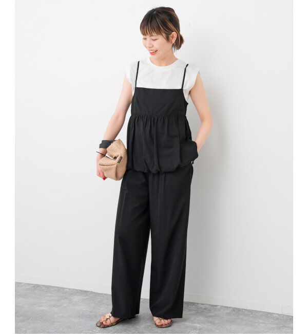 Spick and Span「ギャザーキャミソールセットパンツ」|スラックス|