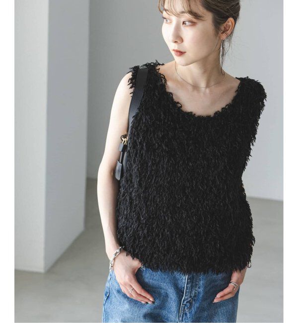 NOBLE「《追加》【洗える】フェザーヤーンタンクトッププルオーバー」|シャツ・ブラウス|