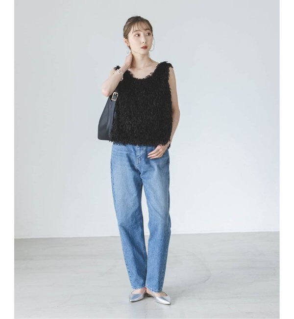 NOBLE「《追加》【洗える】フェザーヤーンタンクトッププルオーバー」|シャツ・ブラウス|