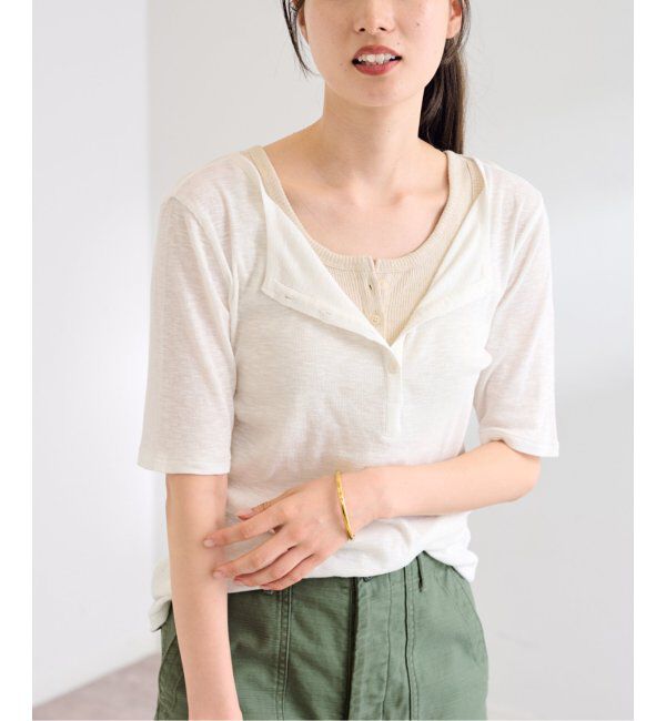 FRAMeWORK「スラブシアーテレコヘンリーS/S-Tee」|Tシャツ・カットソー|