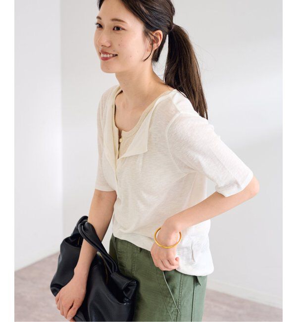 FRAMeWORK「スラブシアーテレコヘンリーS/S-Tee」|Tシャツ・カットソー|