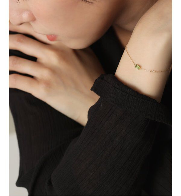 Lilas by Spick&Span「《WEB限定》ペリドット*ダイヤブレスレット K10」|ブレスレット・バングル|