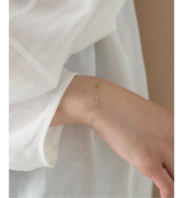 Lilas by Spick&Span「《WEB限定》ペリドット*ダイヤブレスレット K10」|ブレスレット・バングル|