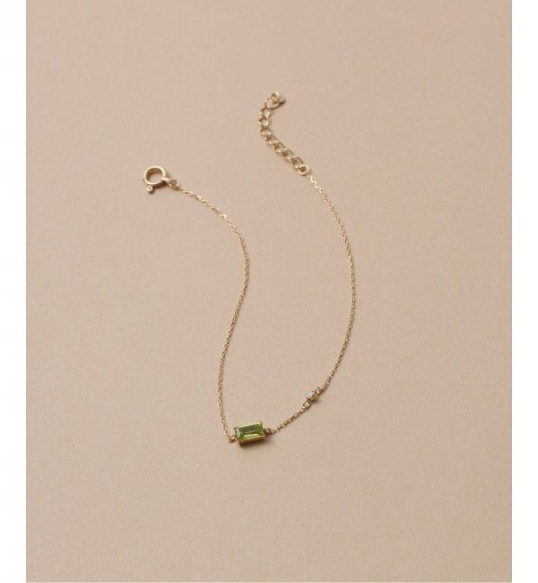 Lilas by Spick&Span「《WEB限定》ペリドット*ダイヤブレスレット K10」|ブレスレット・バングル|