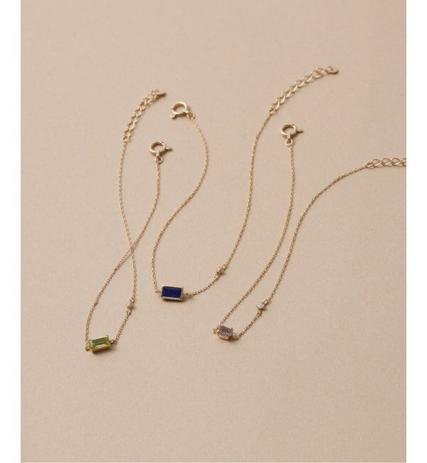 Lilas by Spick&Span「《WEB限定》ペリドット*ダイヤブレスレット K10」|ブレスレット・バングル|