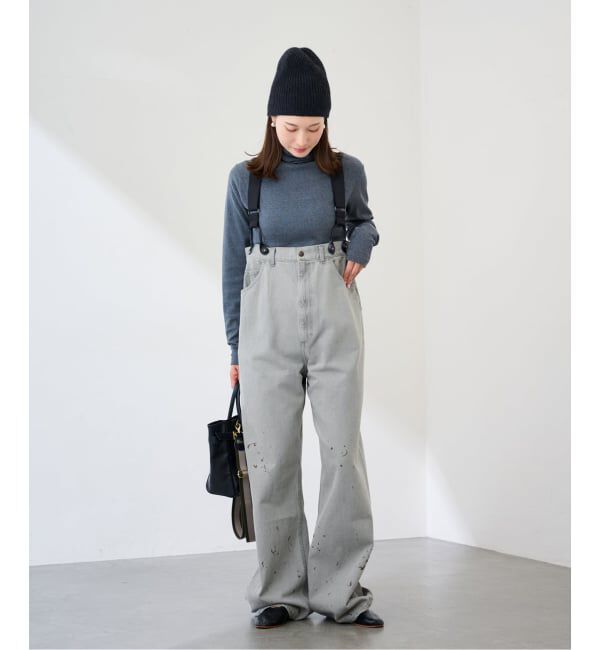 FRAMeWORK「PAYDAY /ペイデイ サスペンダー付きペイント加工デニム」|デニム|