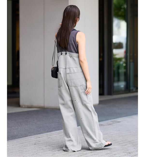 FRAMeWORK「PAYDAY /ペイデイ サスペンダー付きペイント加工デニム」|デニム|