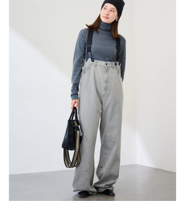 FRAMeWORK「PAYDAY /ペイデイ サスペンダー付きペイント加工デニム」|デニム|