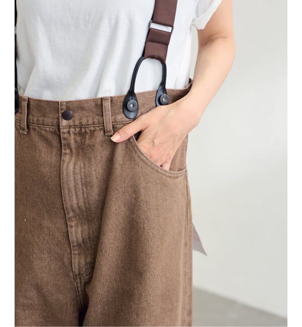 FRAMeWORK「PAYDAY /ペイデイ サスペンダー付きペイント加工デニム」|デニム|