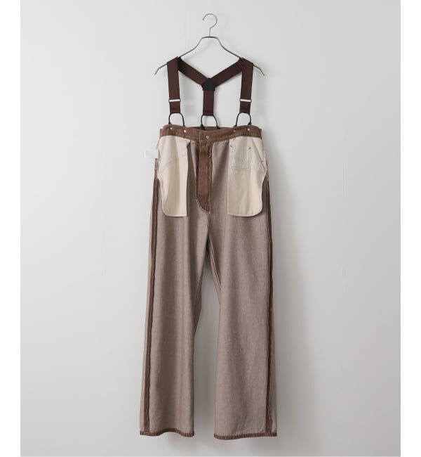 FRAMeWORK「PAYDAY /ペイデイ サスペンダー付きペイント加工デニム」|デニム|