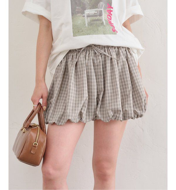 U by SPICK&SPAN「バルーンショートパンツ」|その他|ベージュ