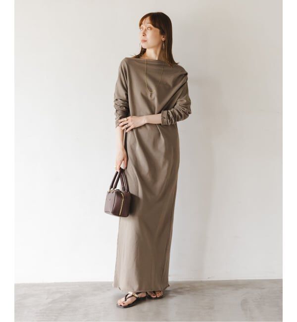 NOBLE「《NOBLE別注》GREYCHORD/グレーコード タックギャザーワンピース」|ワンピース|