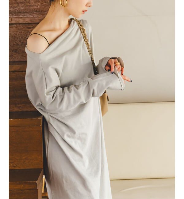 NOBLE「《NOBLE別注》GREYCHORD/グレーコード タックギャザーワンピース」|ワンピース|