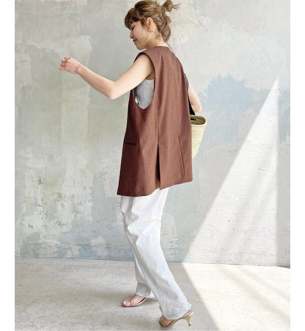 Spick and Span「《追加2》甘撚テレコアメスリタンク」|タンクトップ|