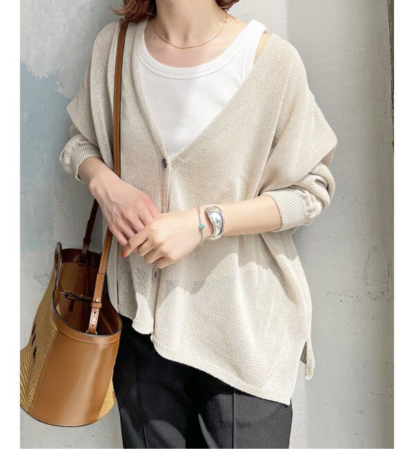 Spick and Span「《追加2》甘撚テレコアメスリタンク」|タンクトップ|