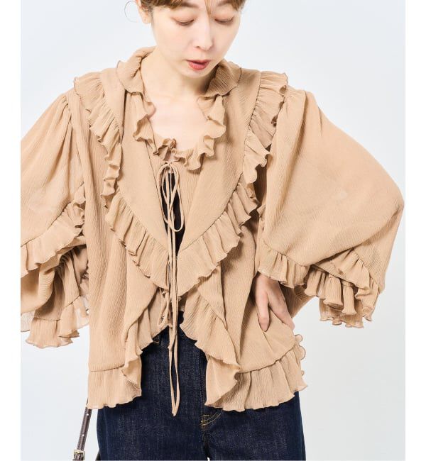 NOBLE「VENIT/ヴェニット RUFFLE CREPE」|シャツ・ブラウス|