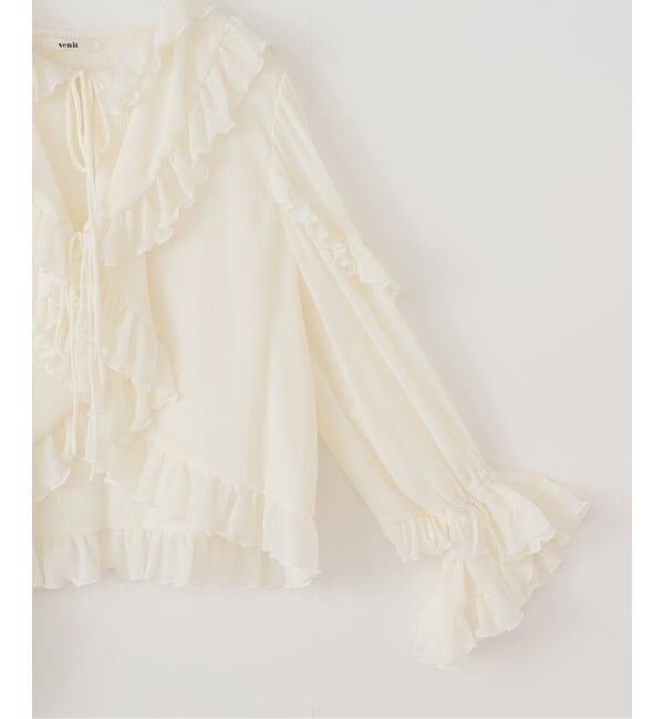 NOBLE「VENIT/ヴェニット RUFFLE CREPE」|シャツ・ブラウス|
