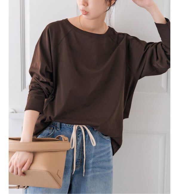 Spick and Span「《追加2》ボートネックバックタックプルオーバー」|Tシャツ・カットソー|ブラウン