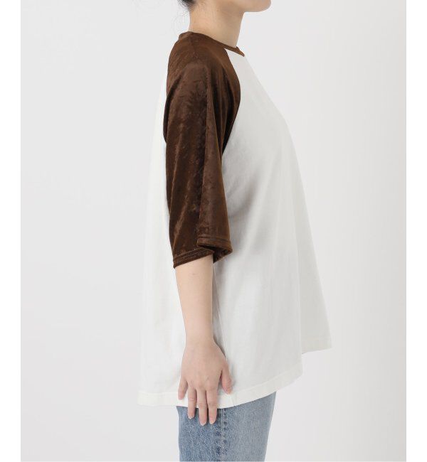 Spick and Span「Uhr/ウーア Fabricmix Baseball Tee」|Tシャツ・カットソー|