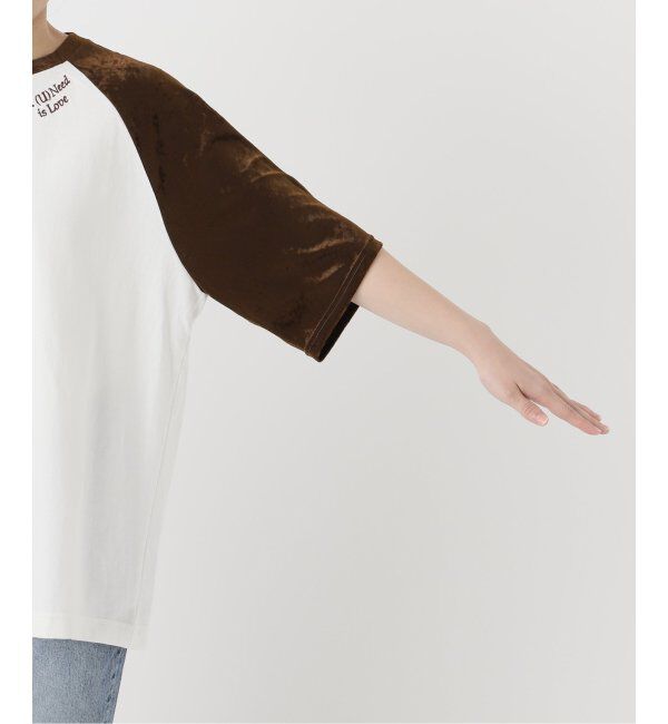 Spick and Span「Uhr/ウーア Fabricmix Baseball Tee」|Tシャツ・カットソー|