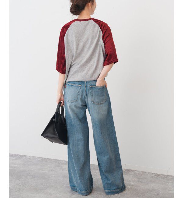 Spick and Span「Uhr/ウーア Fabricmix Baseball Tee」|Tシャツ・カットソー|