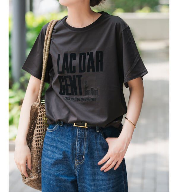 Spick and Span「《追加》La Hutte / ラ ユット ロゴTee」|Tシャツ・カットソー|ブラック B