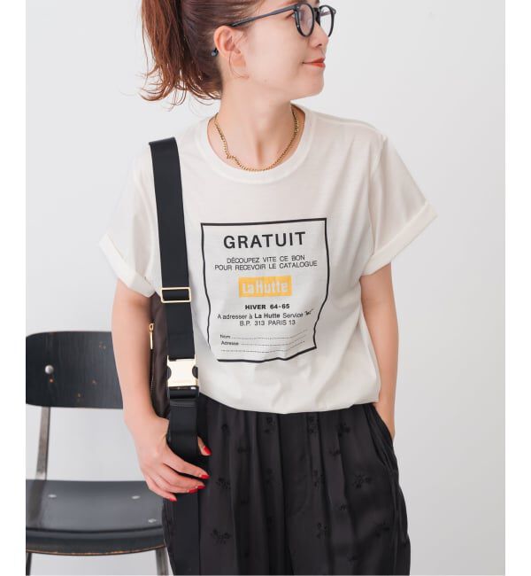 Spick and Span「《追加》La Hutte / ラ ユット ロゴTee」|Tシャツ・カットソー|