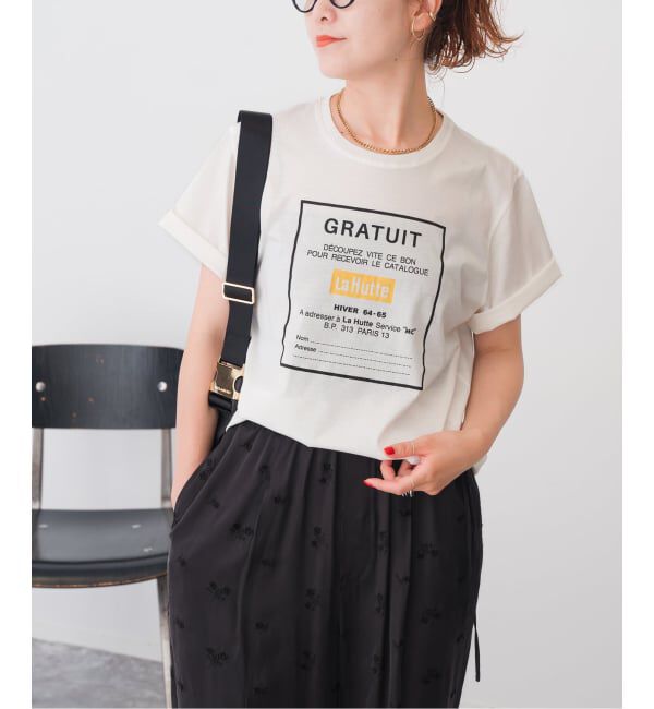 Spick and Span「《追加》La Hutte / ラ ユット ロゴTee」|Tシャツ・カットソー|ホワイト B