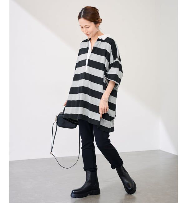 FRAMeWORK「onit/オニット 別注OVERSIZE ボーダーラガーシャツ」|Tシャツ・カットソー|