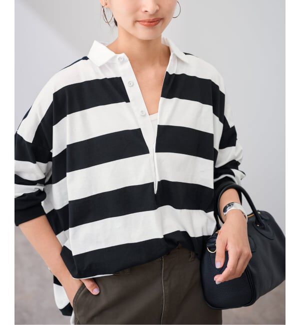 FRAMeWORK「onit/オニット 別注OVERSIZE ボーダーラガーシャツ」|Tシャツ・カットソー|