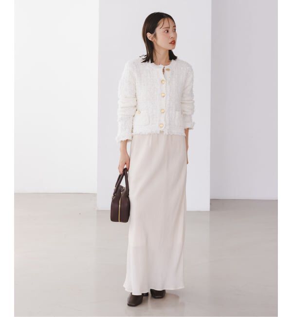 NOBLE「ツイードニットカーディガン」|カーディガン|