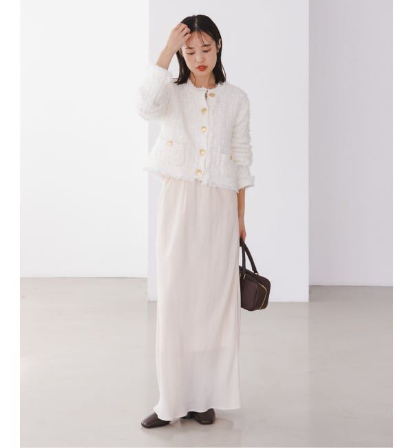 NOBLE「ツイードニットカーディガン」|カーディガン|