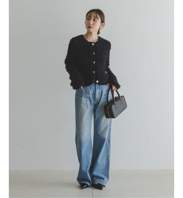 NOBLE「ツイードニットカーディガン」|カーディガン|