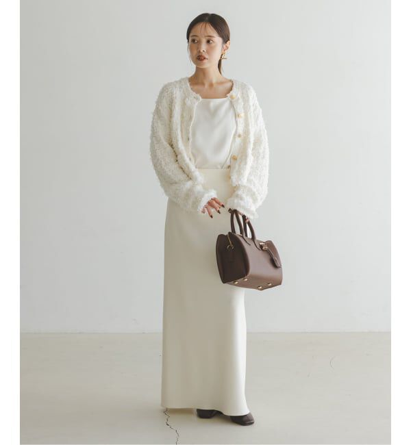 NOBLE「ツイードニットカーディガン」|カーディガン|