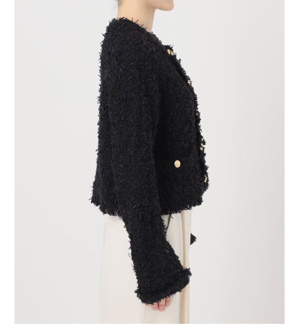 NOBLE「ツイードニットカーディガン」|カーディガン|