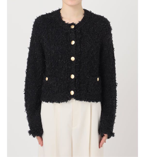 NOBLE「ツイードニットカーディガン」|カーディガン|