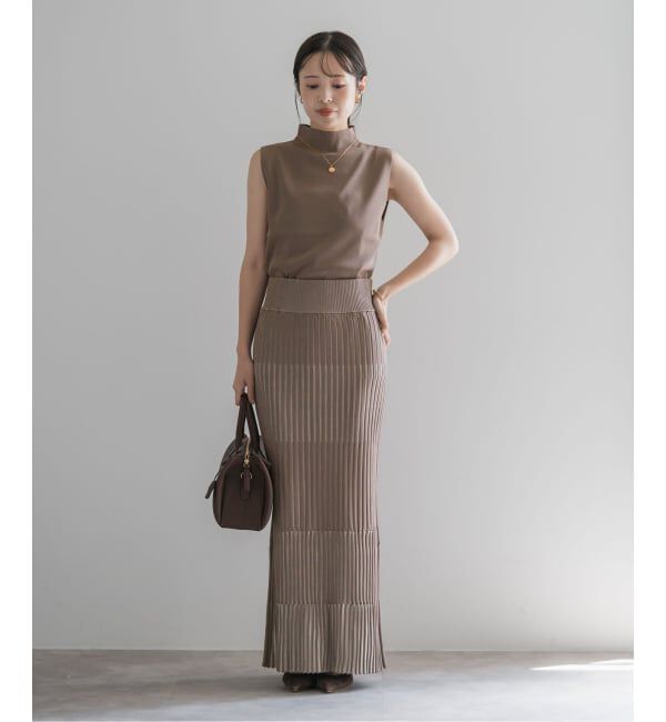 NOBLE「【洗える】ボトルネックスリーブレスニット」|ニット・セーター|