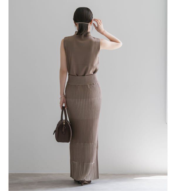 NOBLE「【洗える】ボトルネックスリーブレスニット」|ニット・セーター|