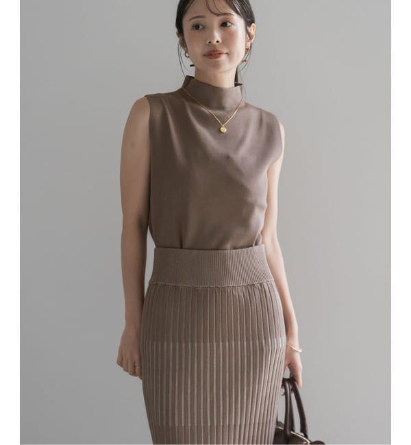 NOBLE「【洗える】ボトルネックスリーブレスニット」|ニット・セーター|