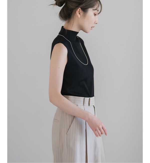 NOBLE「【洗える】ボトルネックスリーブレスニット」|ニット・セーター|