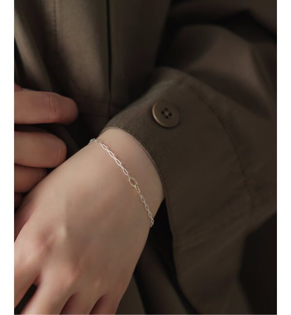 Spick and Span「【SAMH by LILAS】デタッチャブルCスライドブレスレット K10*SV」|ブレスレット・バングル|