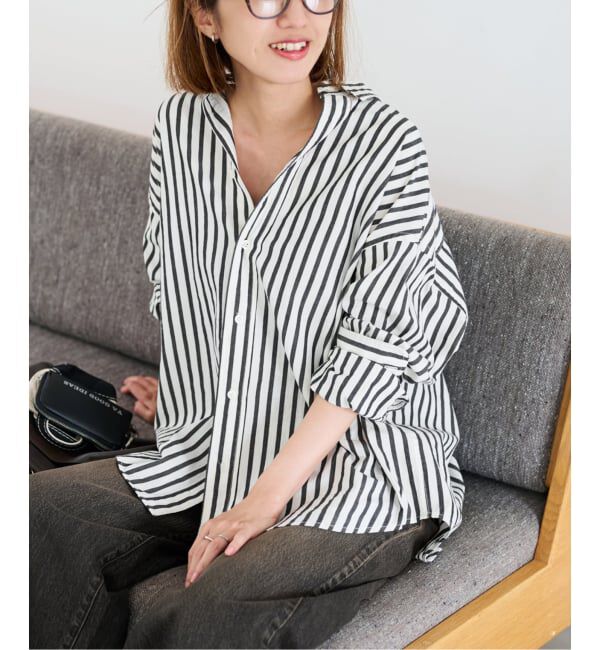 FRAMeWORK「≪WEB限定 / 追加≫コットンストライプレギュラーカラーシャツ」|シャツ・ブラウス|