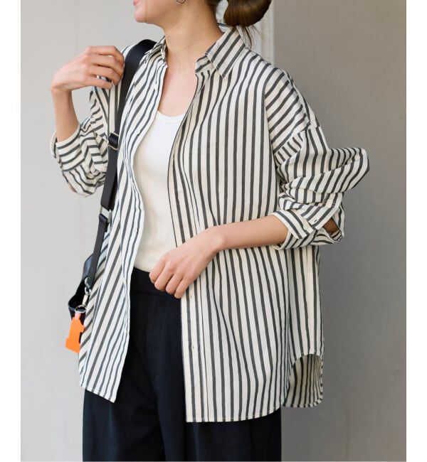 FRAMeWORK「≪WEB限定 / 追加≫コットンストライプレギュラーカラーシャツ」|シャツ・ブラウス|