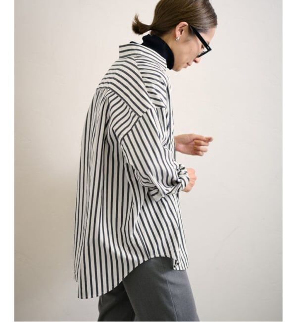 FRAMeWORK「≪WEB限定 / 追加≫コットンストライプレギュラーカラーシャツ」|シャツ・ブラウス|