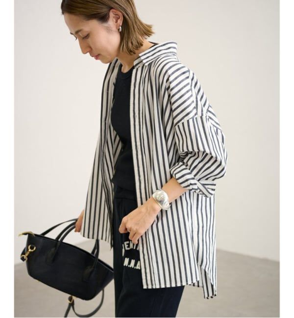 FRAMeWORK「≪WEB限定 / 追加≫コットンストライプレギュラーカラーシャツ」|シャツ・ブラウス|