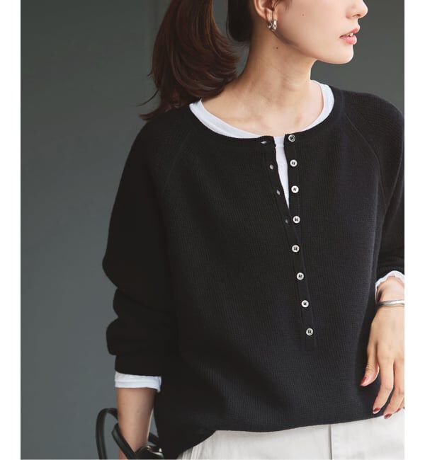 FRAMeWORK「≪WEB限定追加≫ウールワッフルヘンリーネック」|ニット・セーター|